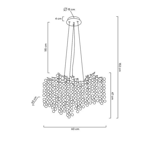 Lampa wisząca RIVIERA 60 złota - Moosee